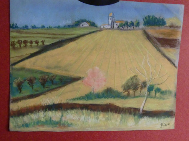 paisage  con casas Oil Canvas Landscaping