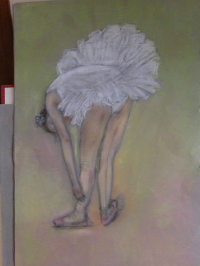 bailarina Pastel Papel Figura