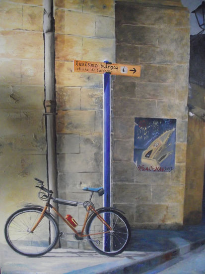 bicicleta en Orereta Oil Canvas Landscaping