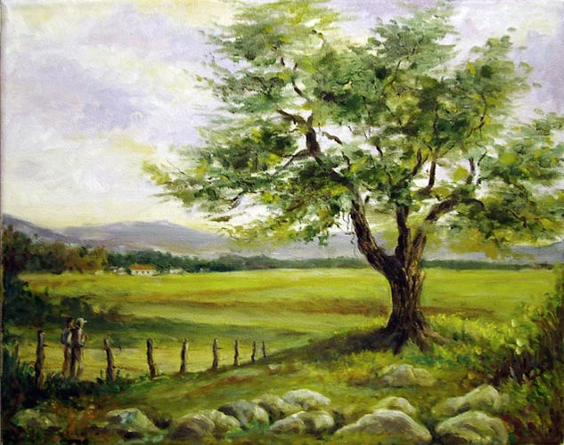 El Arbol Óleo Lienzo Paisaje