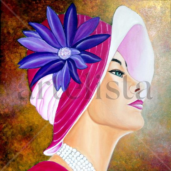 MIRADA DE GLAMOUR-1 Acrylic Canvas Portrait