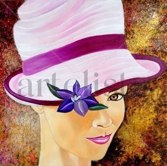 MIRADA DE GLAMOUR-2 Acrylic Canvas Portrait