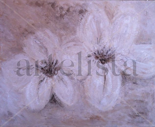 Flores II Acrylic Canvas Floral Painting