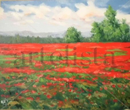 CAMPO AMAPOLAS Oil Panel Landscaping