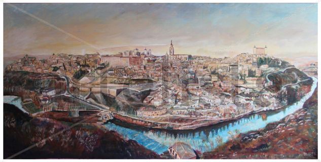 la ciudad de Toledo Oil Canvas Landscaping