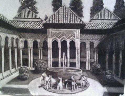 PATIO DE LOS LEONES Charcoal