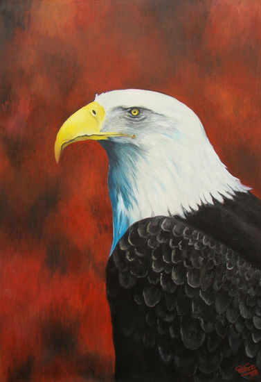 AGUILA IMPONENTE Oil Canvas Animals