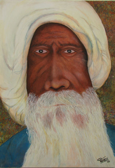 BARBA BLANCA Óleo Lienzo Retrato