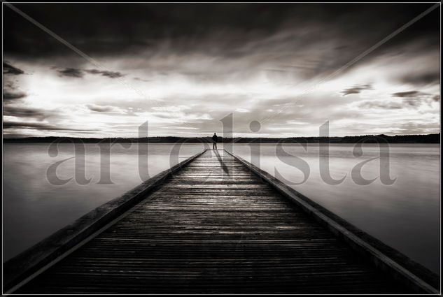 lago souston Naturaleza Blanco y Negro (Digital)