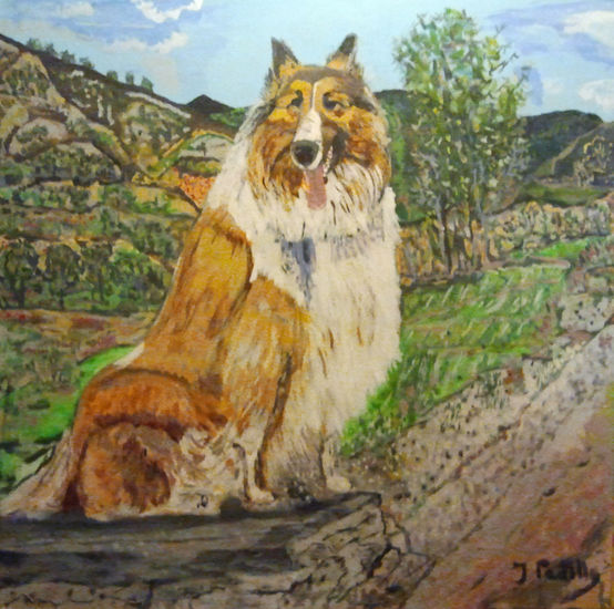 mi perro Acrylic Canvas Figure Painting