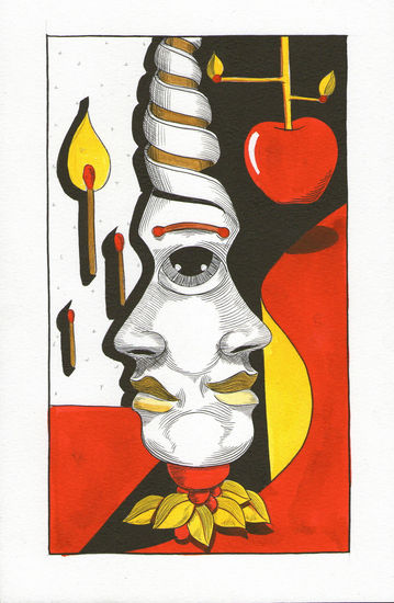 Saban Arte  -  hermanosaban - Saban pinturas - Guatemala Ink Paper Figure Painting