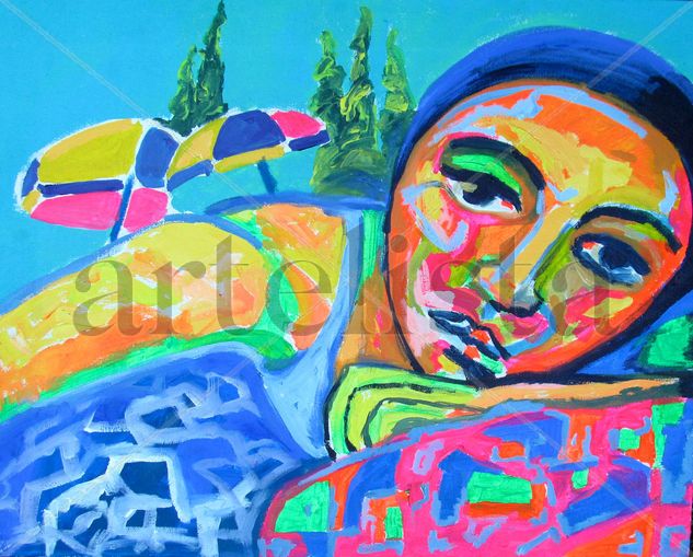 REFLEXIONES niños Acrylic Canvas Figure Painting