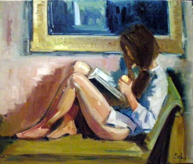 LEYENDO Oil Canvas Figure Painting