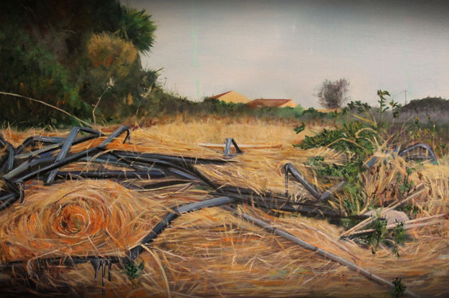 "Crisis en el campo IV" Óleo Lienzo Paisaje