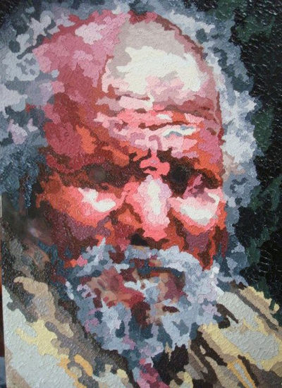 ANCIANO Oil Panel Portrait