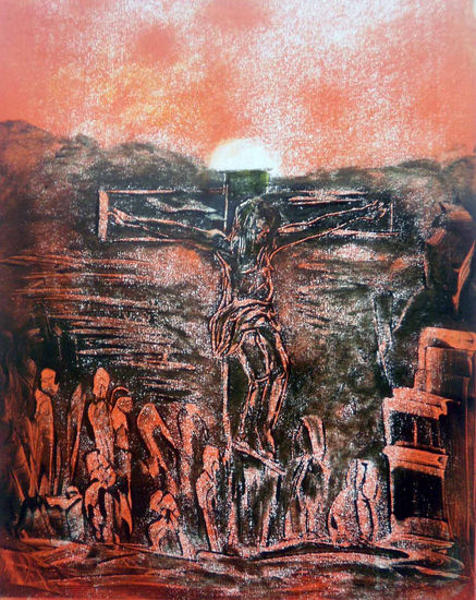 crucifixión Serigraph Ink