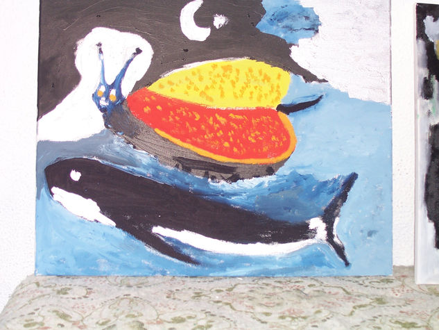 orca & bichejo Acrylic Canvas Animals