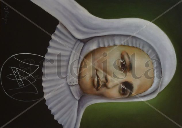 SANTA MADRE LAURA Oil Canvas Portrait