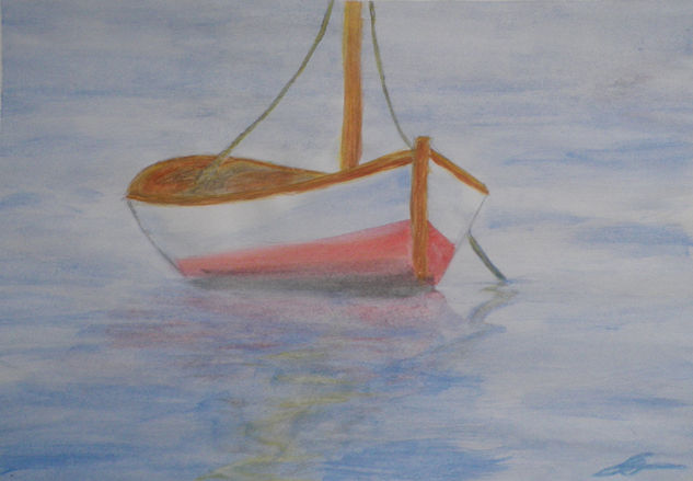 Barque Watercolour Paper Marine Painting