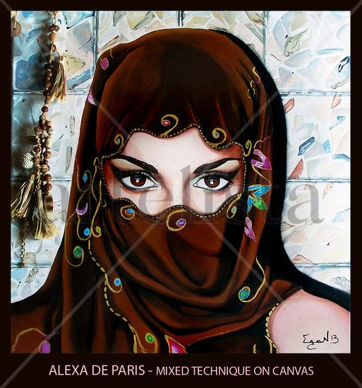 ALEXA DE PARIS Acrylic Textile Portrait