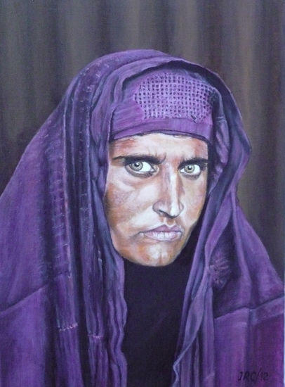 Mujer afgana 2002 Oil Canvas Portrait