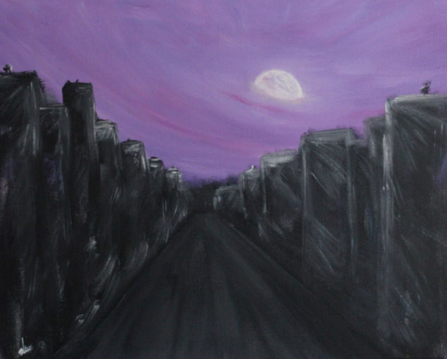 Noche de cautos Acrylic Canvas Landscaping