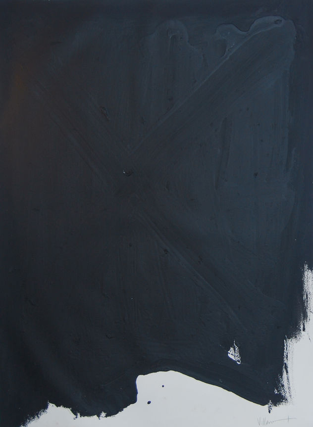 Pintura negre amb ics al centre