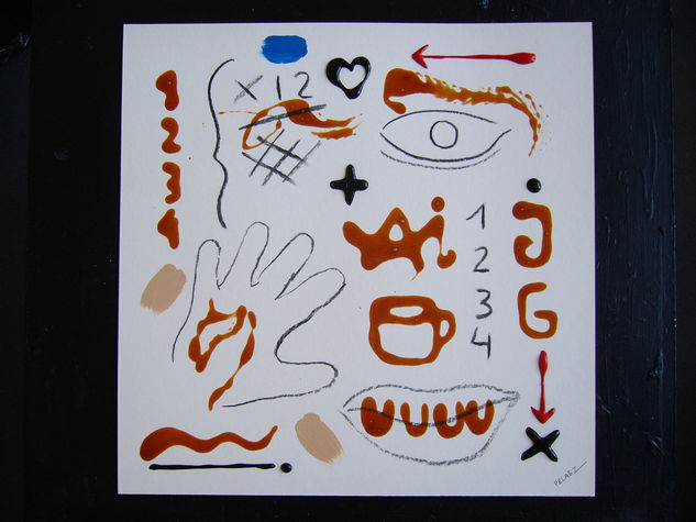 MANO,OJO,BOCA Y SIGNOS Mixed media Card Others