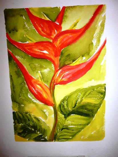 Ave del Paraiso Watercolour Paper Floral Painting