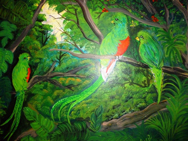 Quetzales Acrylic Canvas Animals