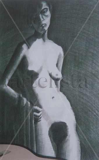 Desnudo mujer Carboncillo