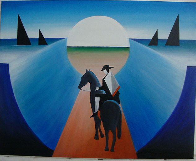 Mar abierto Acrylic Canvas Marine Painting