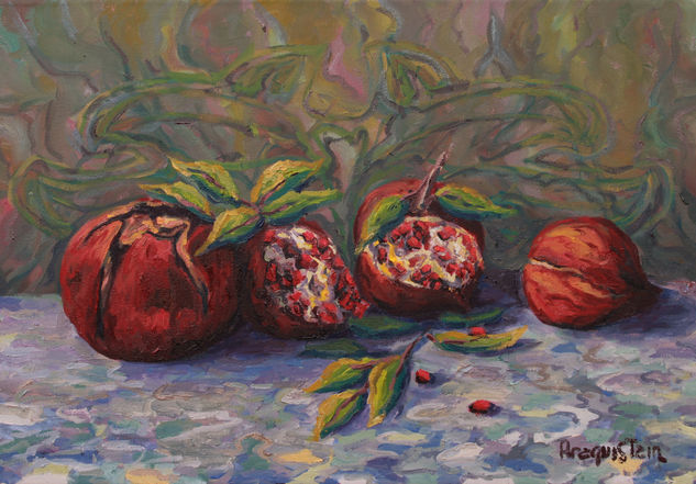 Granadas Oil Canvas Still Life Paintings