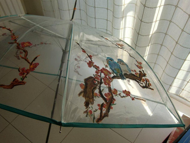 paraguas pintado a mano