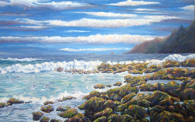 Punta Hidalgo Oil Canvas Marine Painting