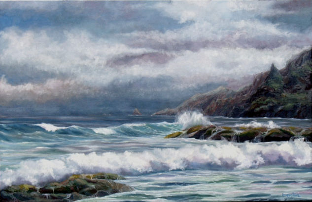 Marina en Punta Hidalgo Oil Canvas Marine Painting