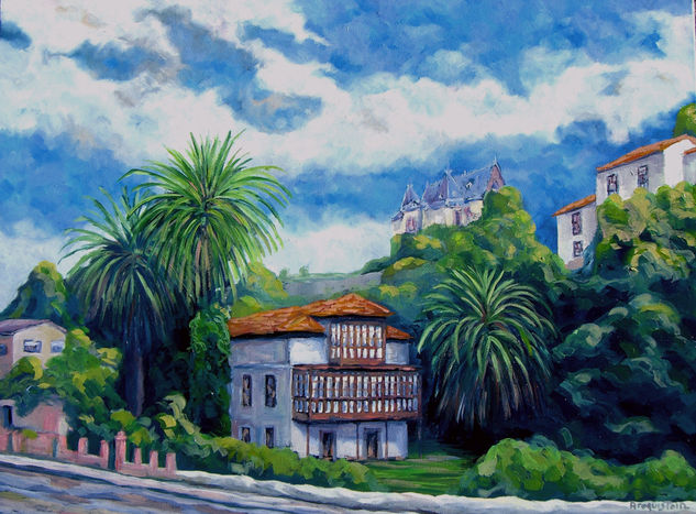 Camino de la Playa Oil Canvas Landscaping