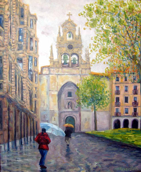 San Vicente en Bilbao Oil Canvas Landscaping