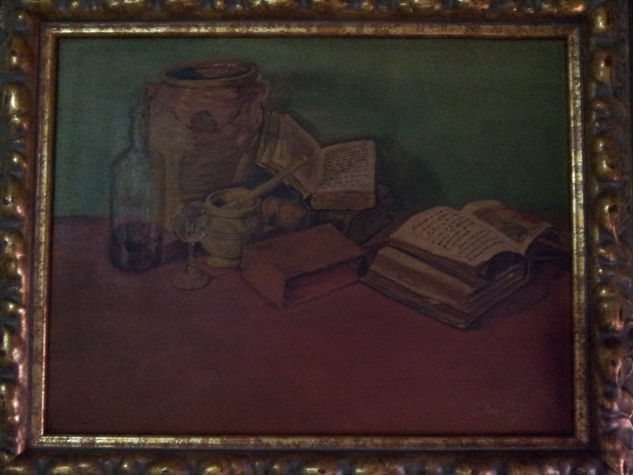 libros viejos Oil Canvas Still Life Paintings