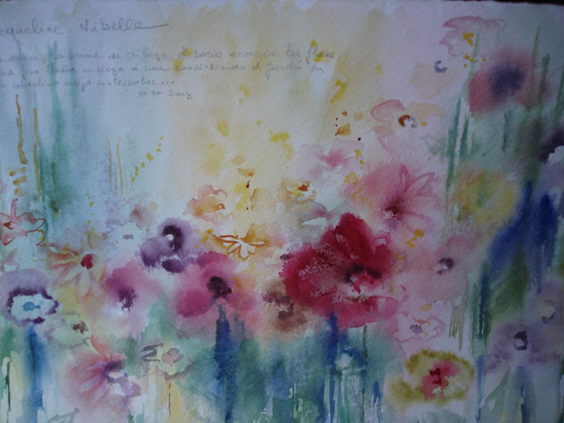 DESPUES DE LLOVER Watercolour Paper Floral Painting