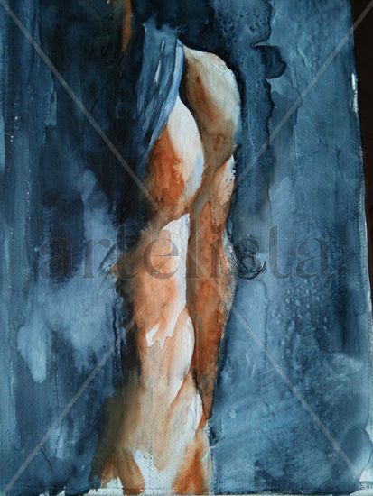 ABEL Watercolour Canvas Nude Paintings