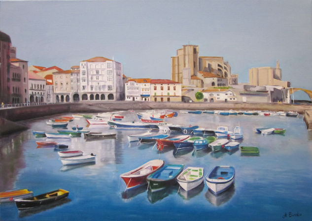 castro urdiales Oil Canvas Marine Painting