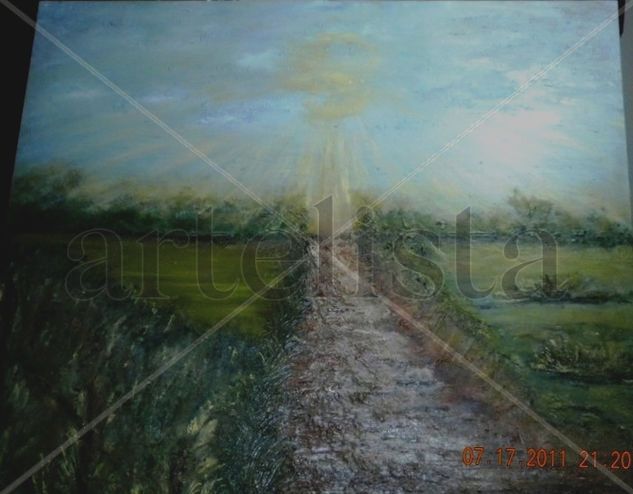 "Camino a la esperanza" Oil Canvas Landscaping