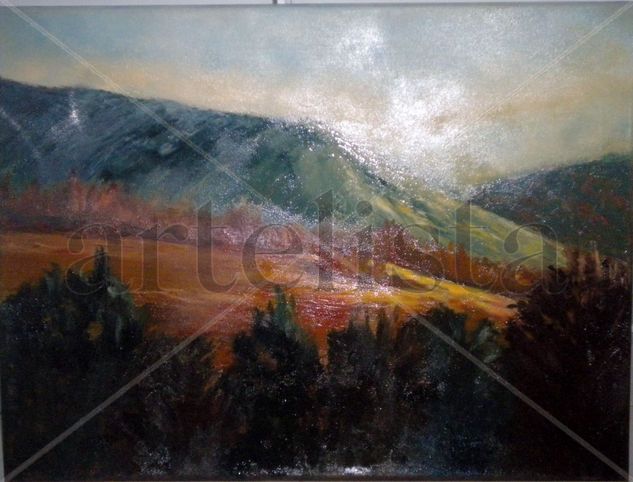 "Paisaje de Achiras" Oil Canvas Landscaping