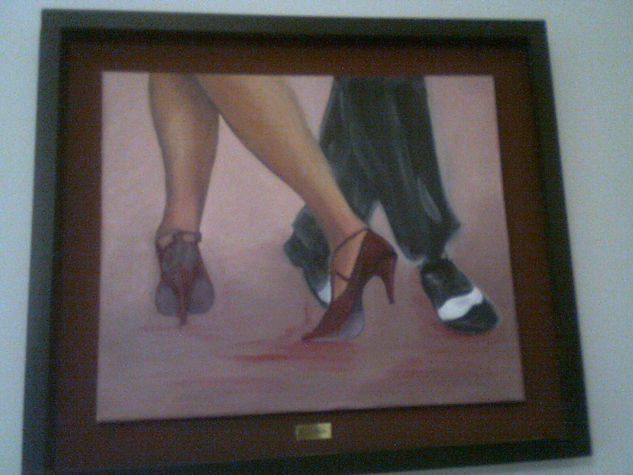 "Tango" Oil Canvas Figure Painting