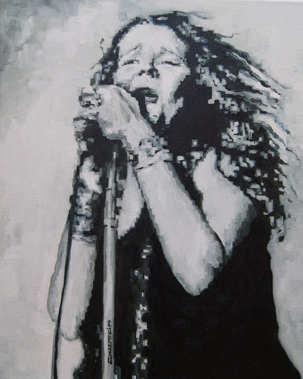 JANIS JOPLIN Oil Canvas Portrait