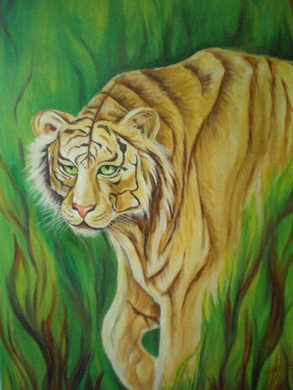 En la Selva Oil Canvas Animals