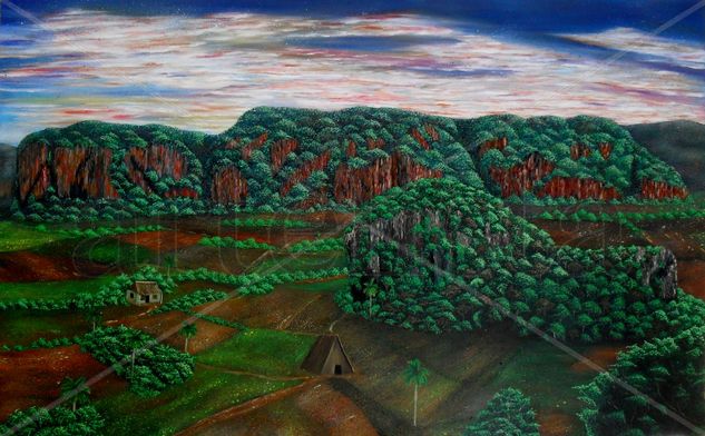 valle de viñales Oil Canvas Landscaping