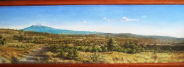 Valle de Tlaxcala Pastel Paper Landscaping