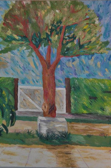 EL ARBOL DE AFUERA Acrylic Canvas Landscaping